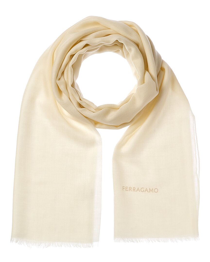 

Кашемировый шарф Ferragamo Nuvola Salvatore Ferragamo, белый
