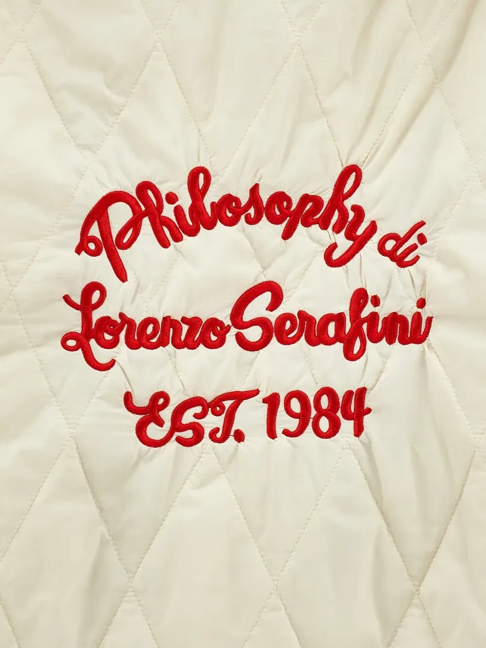 Стеганая куртка с вышитым логотипом Philosophy Di Lorenzo Serafini Kids, бежевый — фото 4