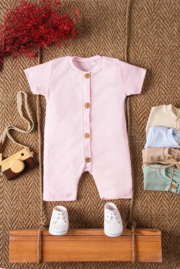 Детский комбинезон для девочек хлопковый Mai Perla, Pink — фото 3