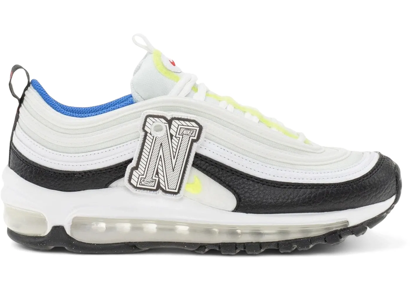 Детские кроссовки Lifestyle Nike Air Max 97, White/Summit White/Black/Light Lemon Twist