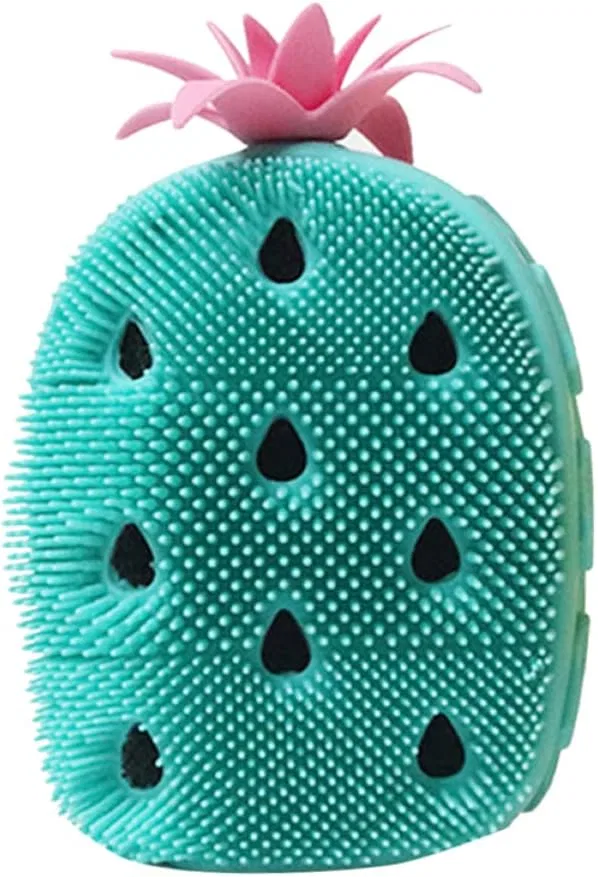 Силиконовая мочалка для тела, Amosfun, набор 3 шт, 11x8.5 см, Green — фото 3