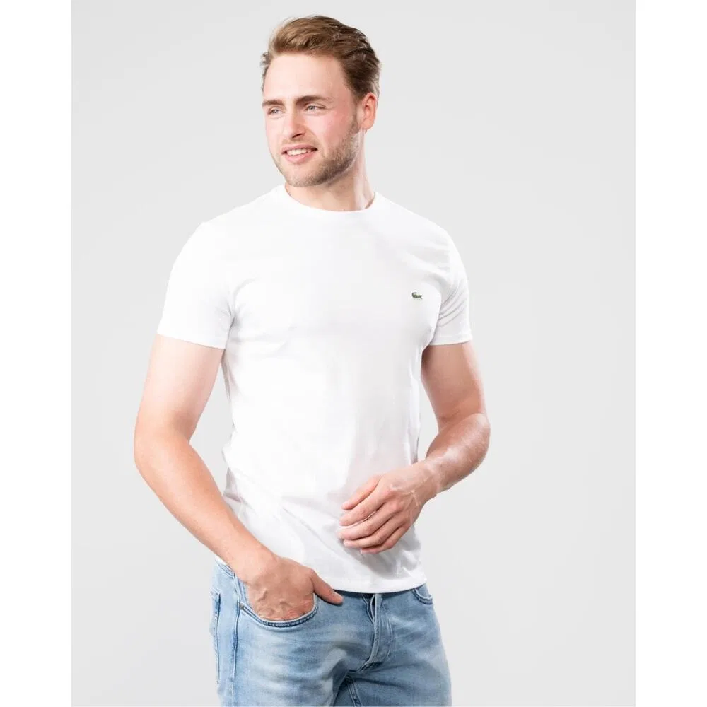 Мужская хлопковая футболка Lacoste, Weiss