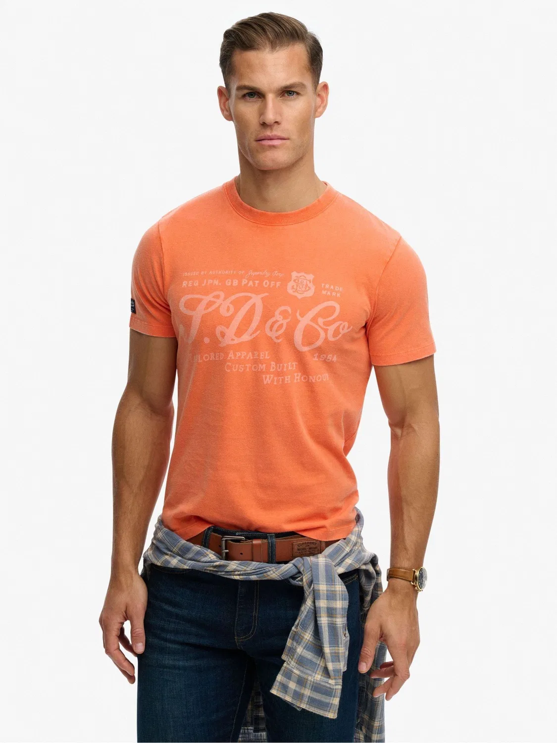 Футболка с принтом Industry Worker Superdry, Оранжевый