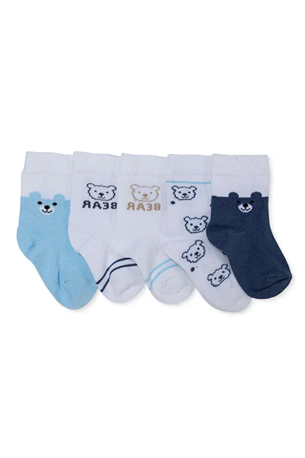 Детские носки для мальчиков с принтом Hellobaby Ebebek Hello Baby, Light Blue