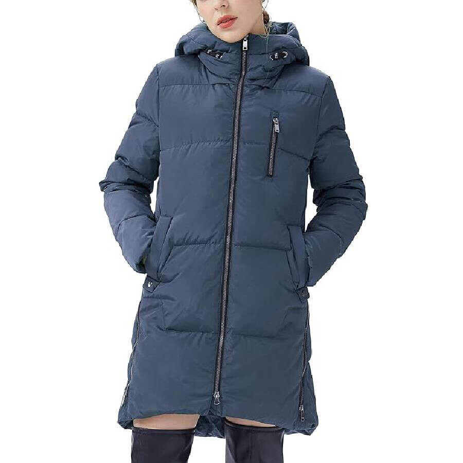 

Пальто-пуховик Orolay Two-Way Zipper Winter Down Puffer, темно-синий