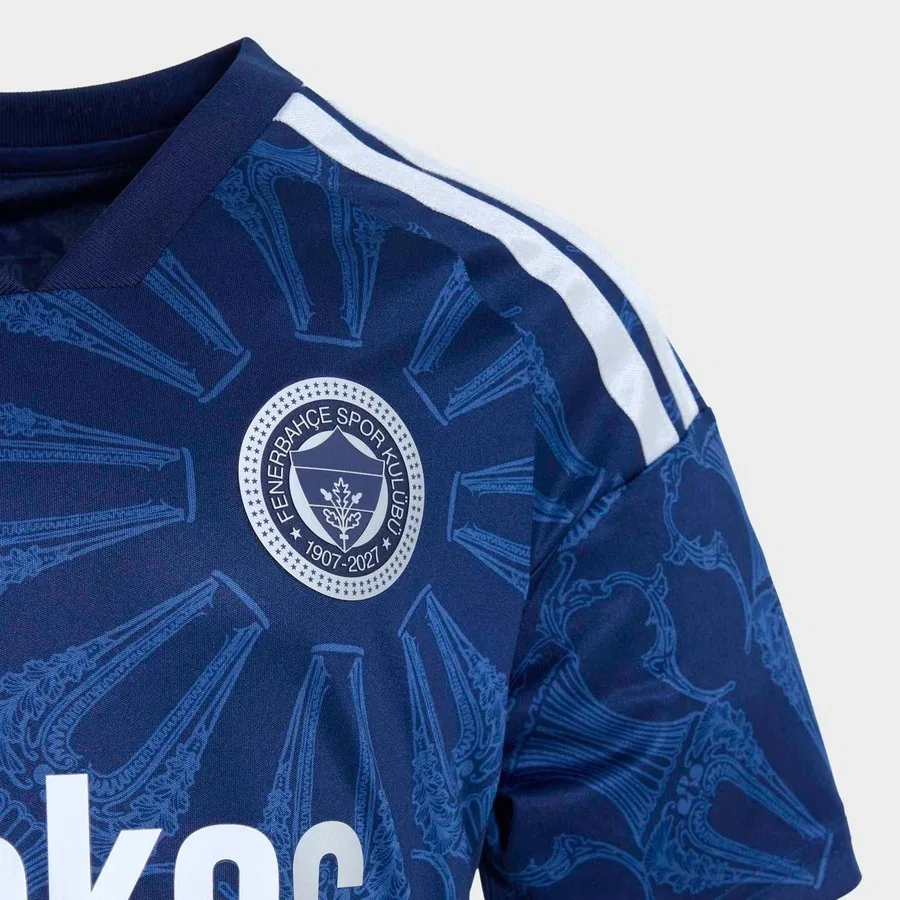 Детская футболка спортивная с принтом Fenerbahçe 26/27 Üçüncü adidas, Синий — фото 4