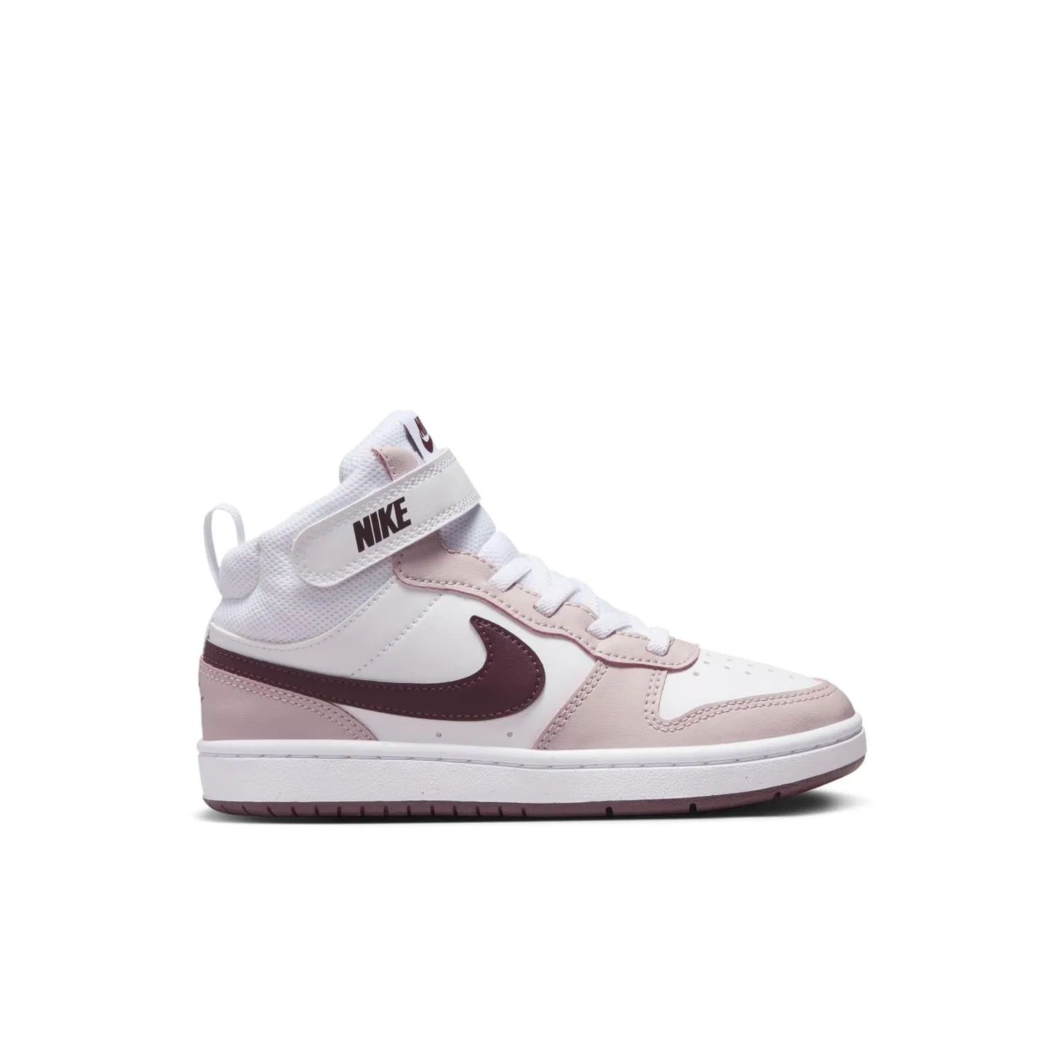 Детские кроссовки для мальчиков с кожаным верхом NIKE, White Bordeaux Crush Platinum Purple
