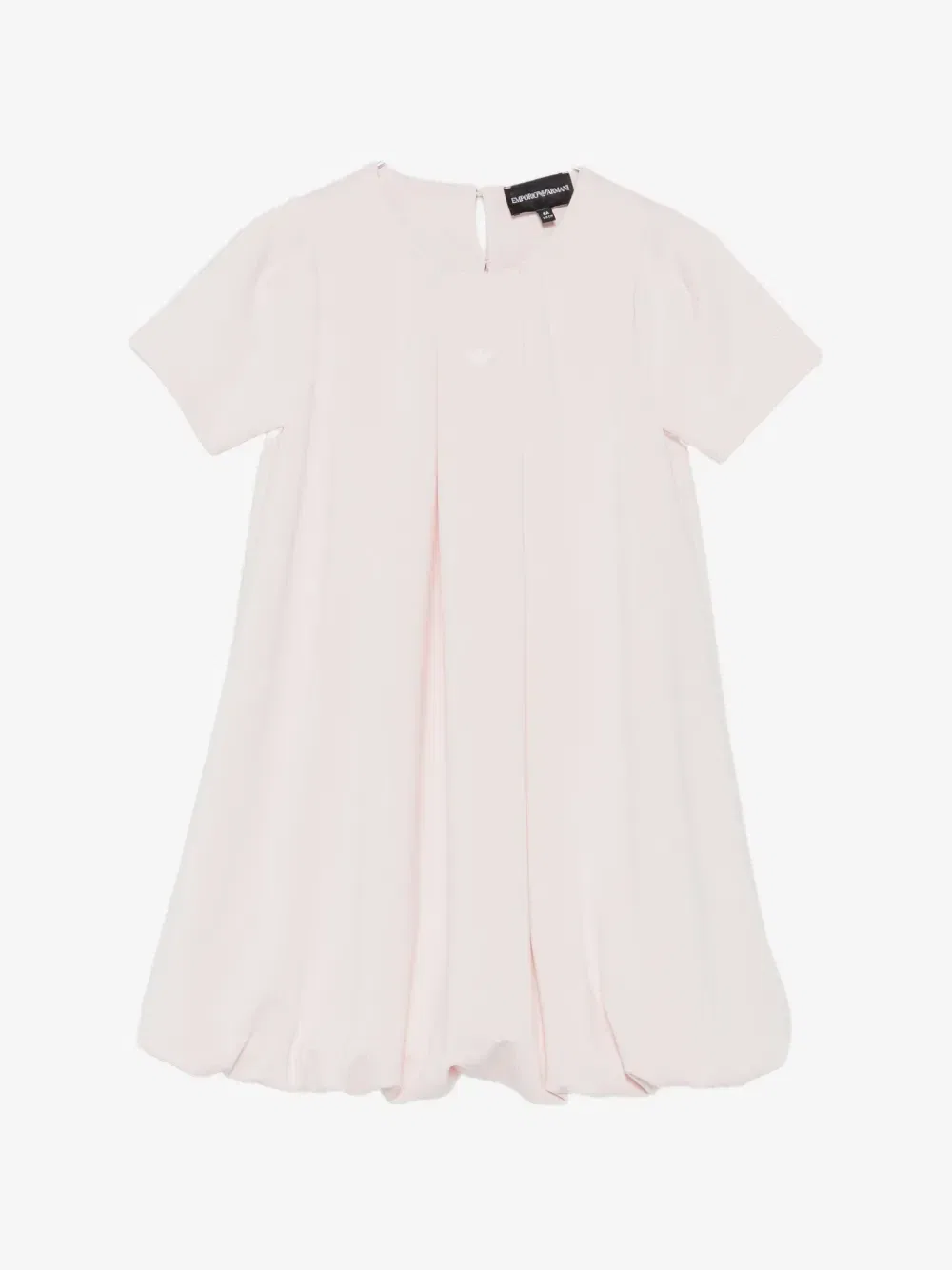 Платье с логотипом и подолом-баллон Emporio Armani Kids, розовый