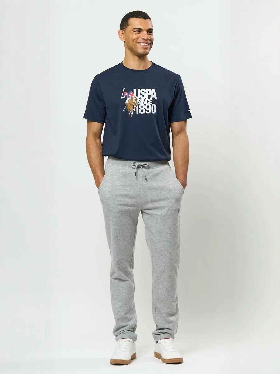 Брюки U.S. POLO ASSN. Regular Pants 'UMGeorge' серого цвета с пятнистым рисунком — фото 2