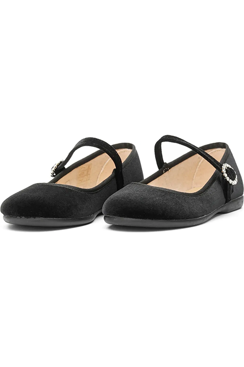 Детские туфли Мэри Джейн на плоской подошве Holly Velvet CHILDRENCHIC, черный — фото 4