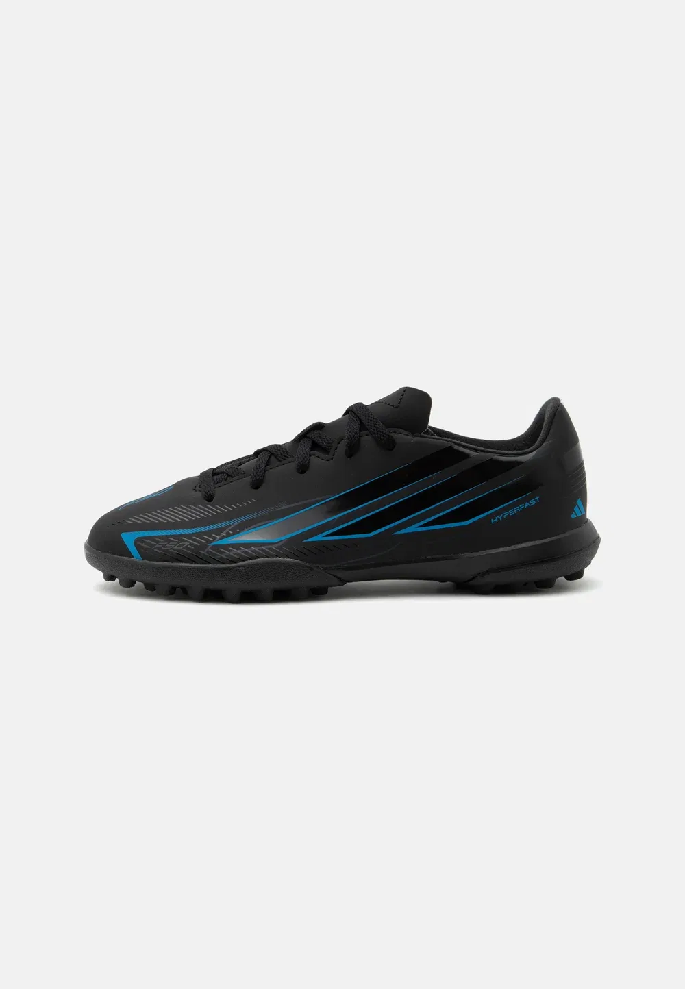 Детские футбольные бутсы F50 Hyperfast Club Turf унисекс - для искусственных газонов Adidas Performance, Core Black/Lucid Ray Blue
