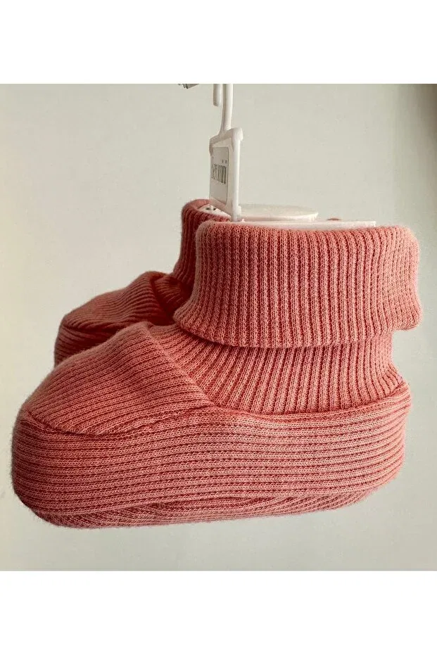 Детские пинетки для новорожденных вязаные Beromini, Pink — фото 2