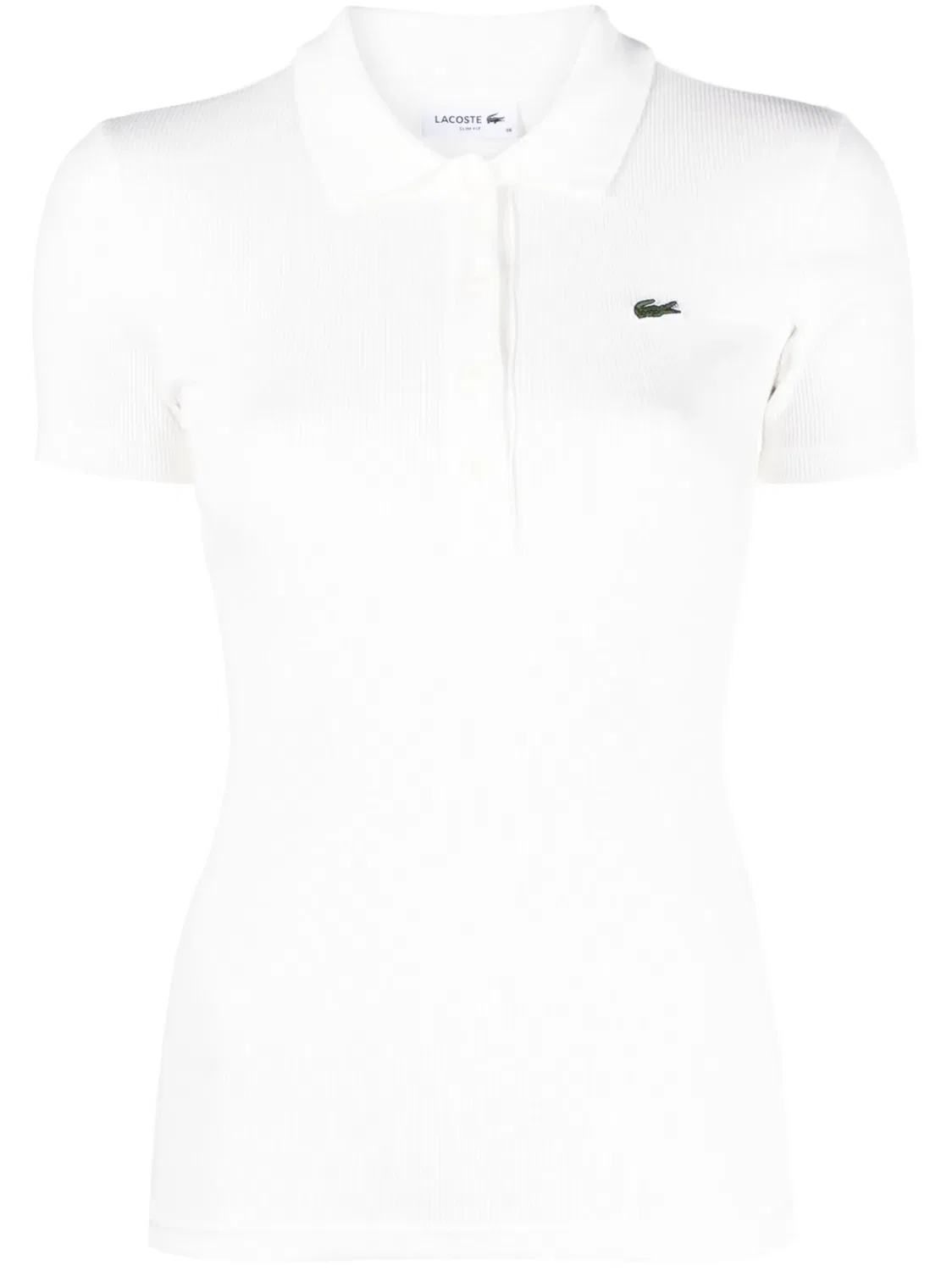 Поло с логотипом из хлопка Lacoste, белый