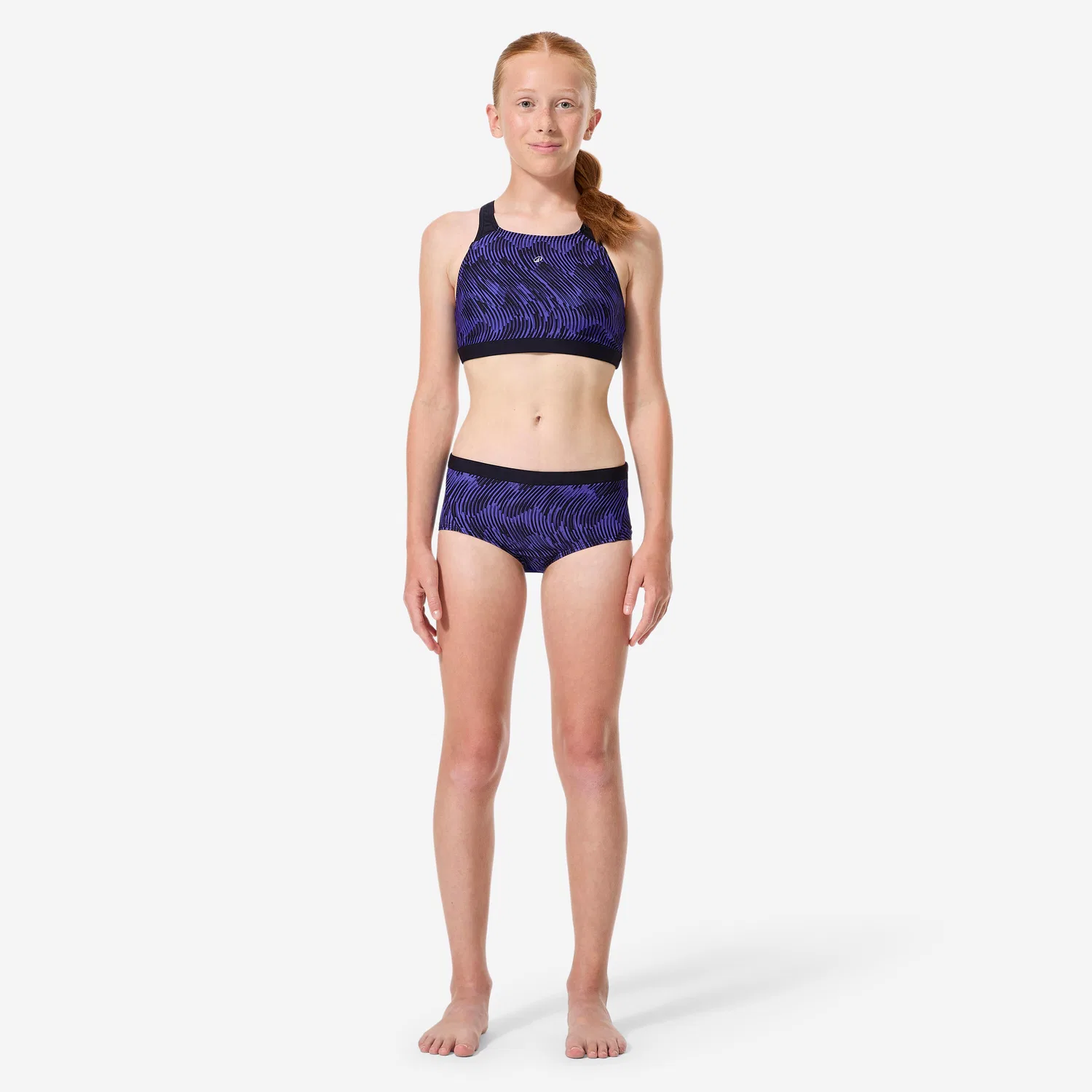 Детские плавки для девочек с завязкой Kamyleon Mouv Decathlon, Violett — фото 3