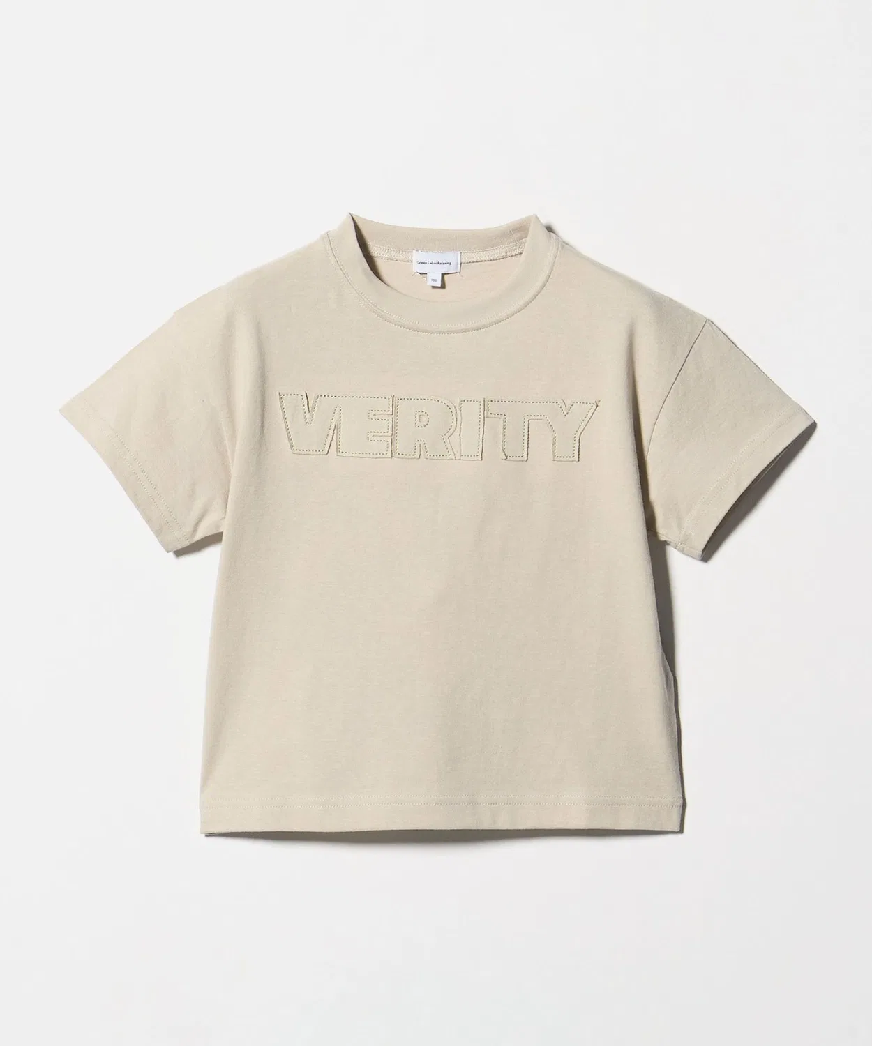 Детская футболка с аппликацией Лого ТJ green label relaxing, Beige