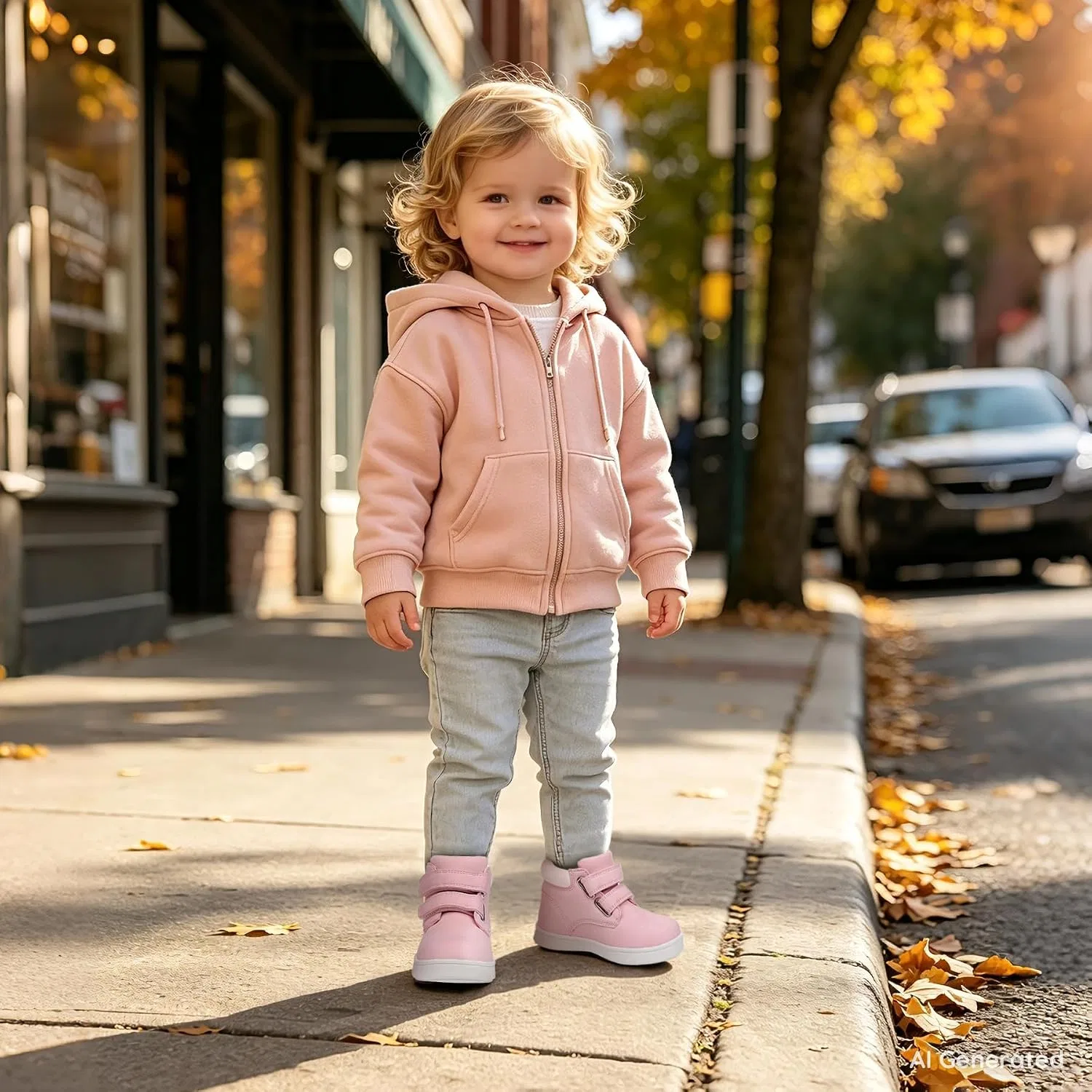 Детские ботинки для девочек с водоотталкивающим покрытием Blikcon, Pink — фото 2