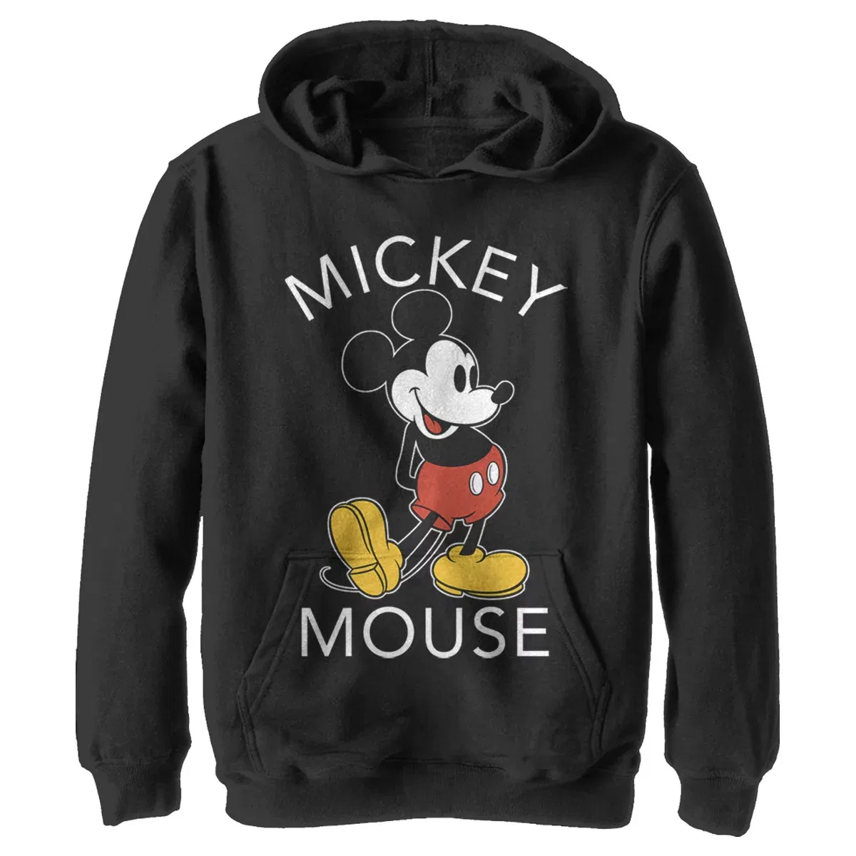 Детский худи с принтом Mickey Mouse Classic Style Pull Over Hoodie Mickey Mouse & Friends, Black