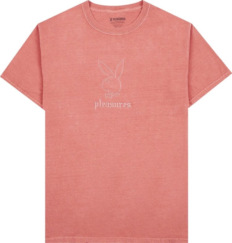 

Футболка Pleasures x Playboy Entertainment Pigment Dye T-Shirt 'Red', красный