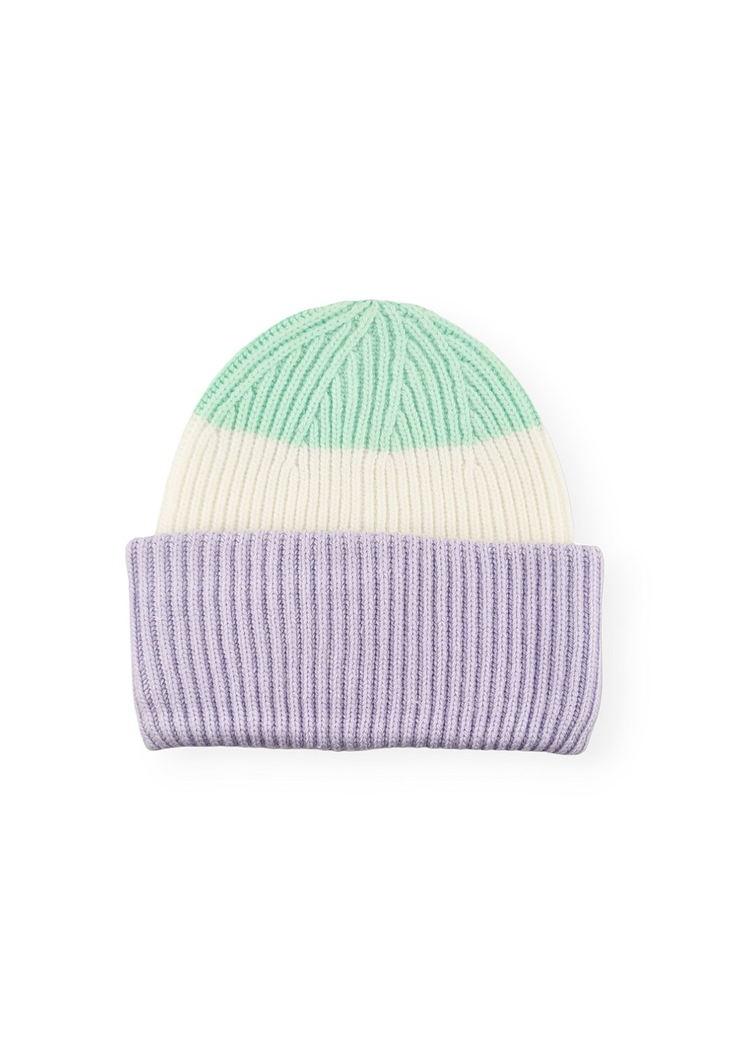 

Шапка CASHMERE_STRIPPED _BEANIE LES BASILES, светло-зеленый