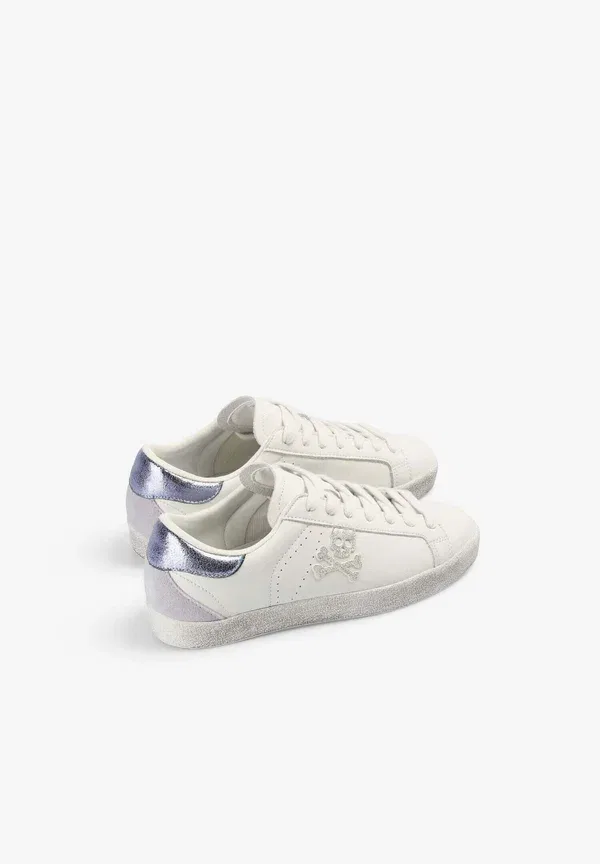 Кроссовки кожаные Henry sneakers Scalpers, White Purple, фиолетовый — фото 4