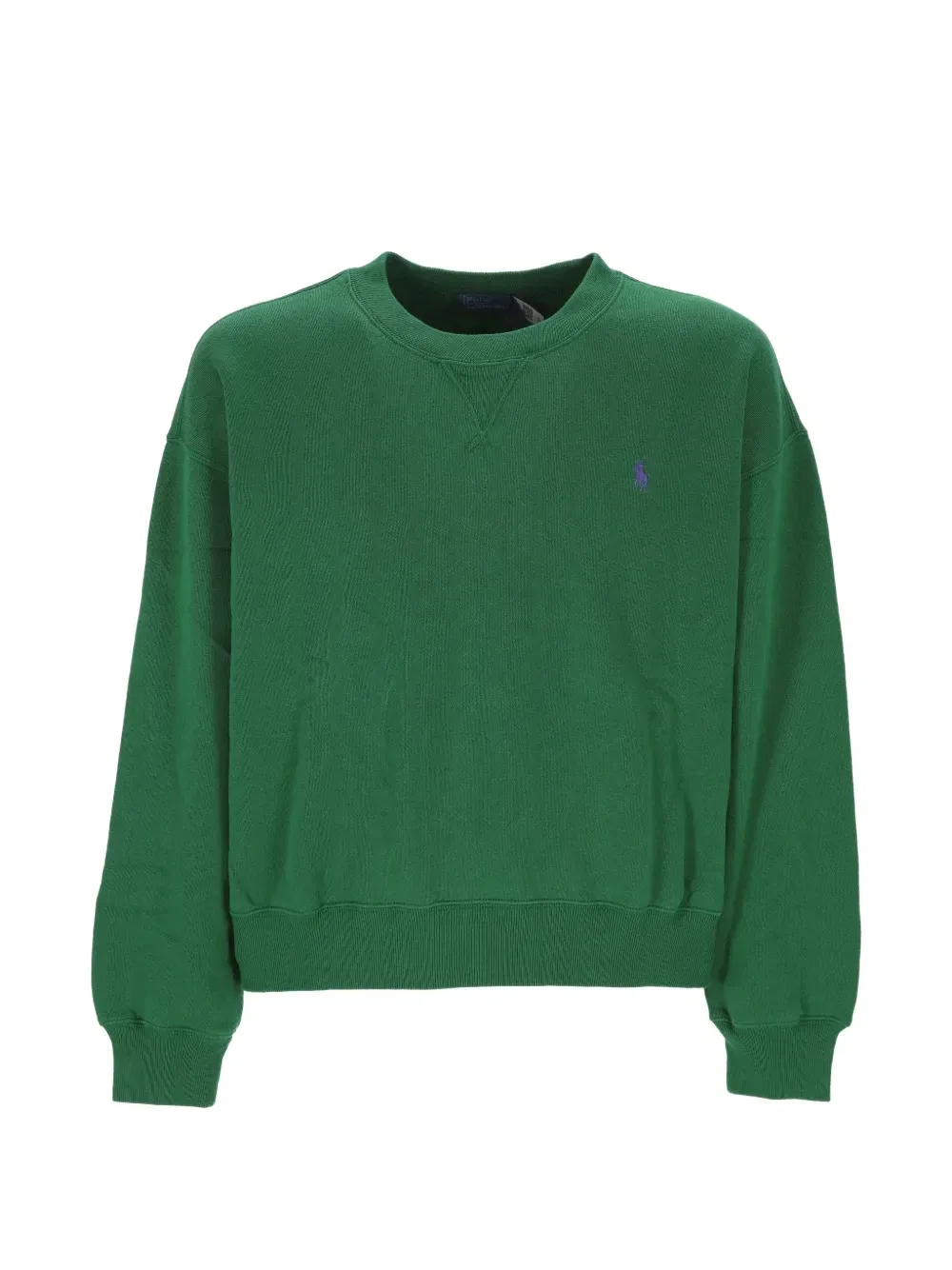 Свитер с V-образной вставкой и вышитым логотипом POLO RALPH LAUREN, зеленый