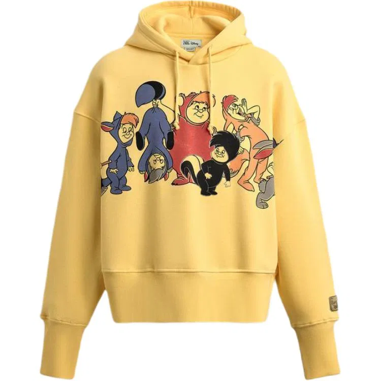 Мужская толстовка с капюшоном X Disney, ZARA, Yellow