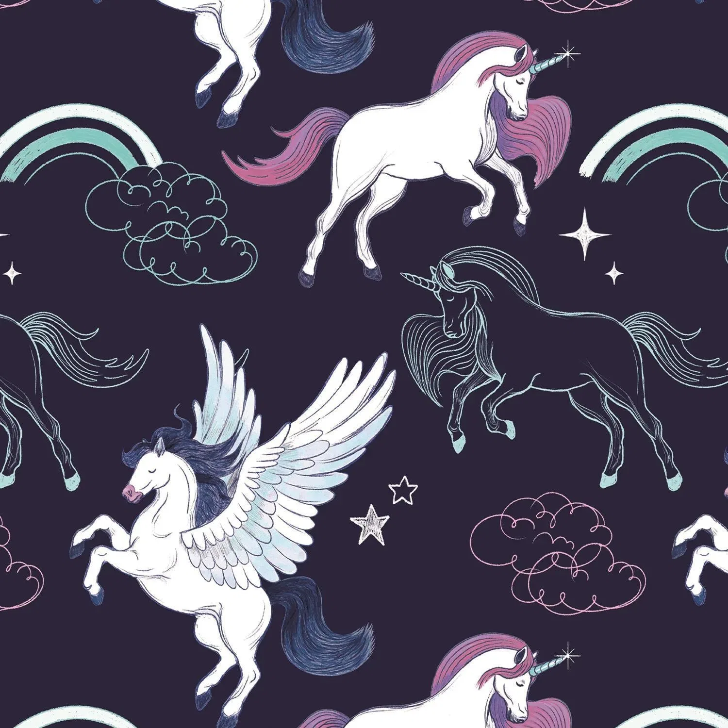 Футболка с принтом Unicorns & Pegasuses Walkiddy, разноцветный — фото 3