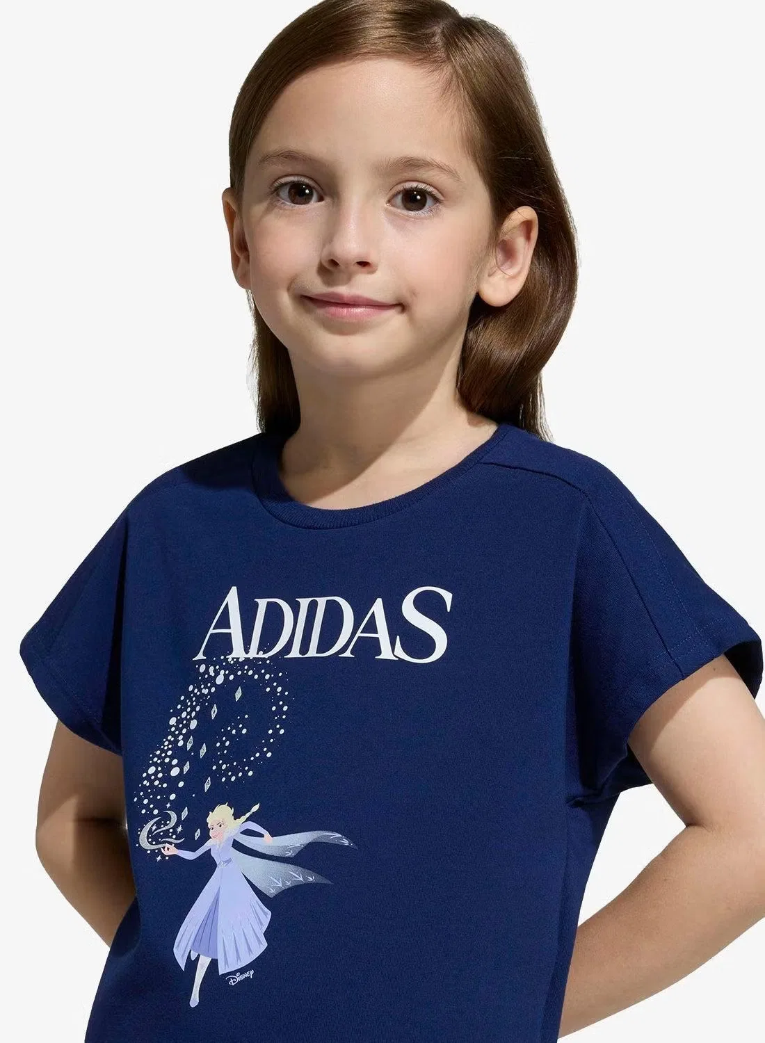 Футболка с принтом Disney Frozen Adidas, синий — фото 3