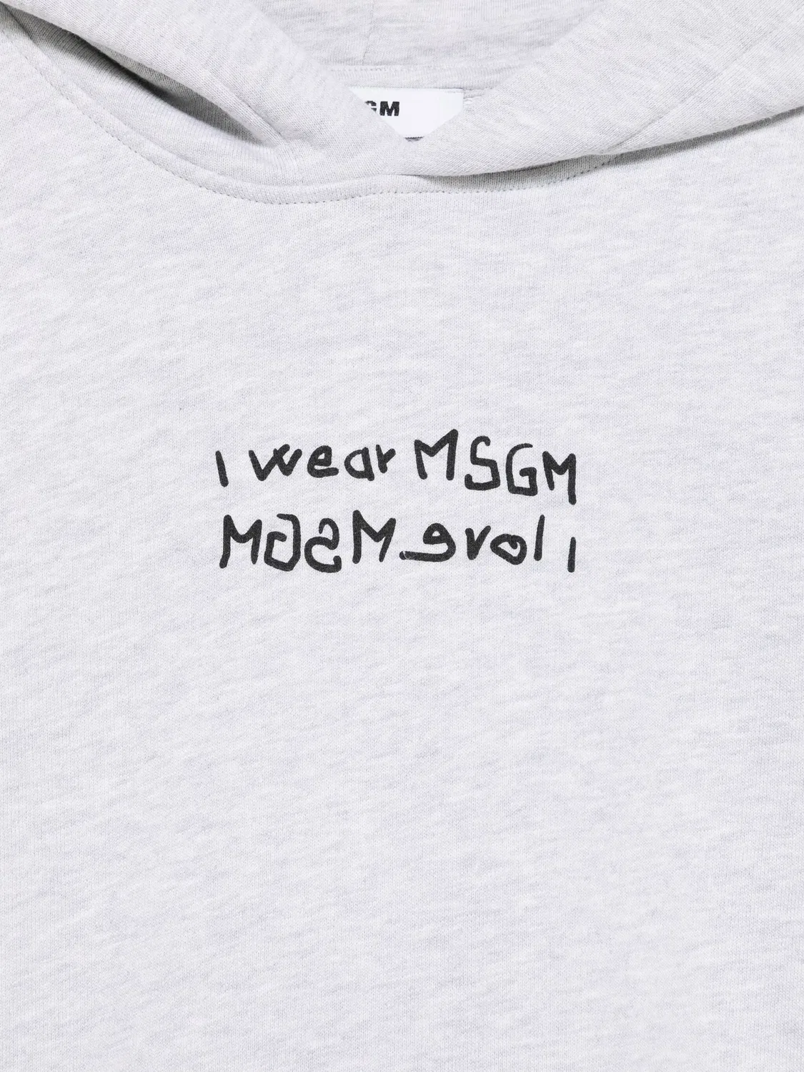 MSGM Серый худи из 100% хлопка — фото 2