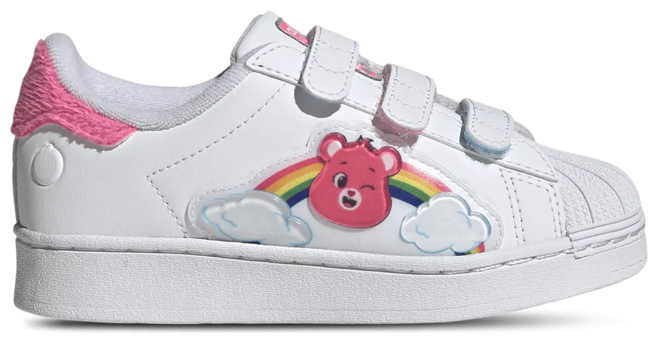 Детские кроссовки для девочек с LED-подсветкой Superstar LED Lights adidas, Footwear White/Lucid Pink/Bliss Pink