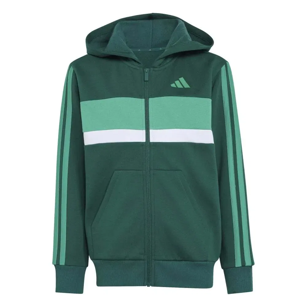 Детский спортивный костюм из футера с принтом Tiberio 3 Stripes Adidas, Green