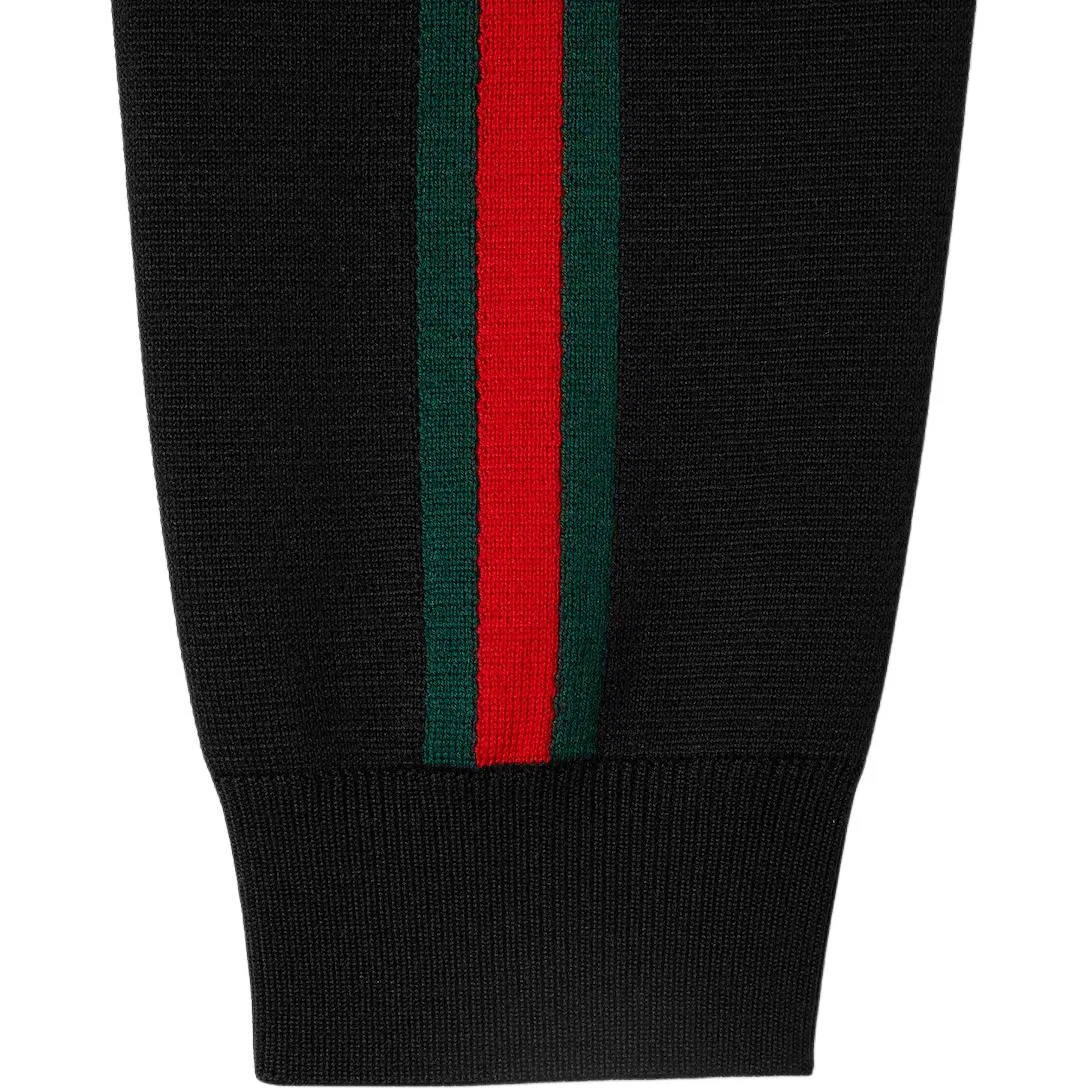 Мужской кардиган из трикотажа Black GUCCI — фото 3