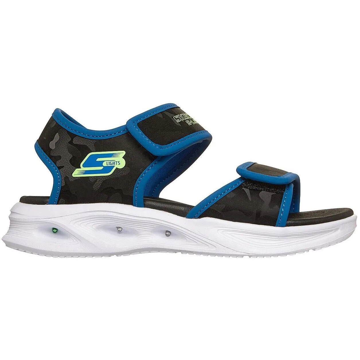Детские сандалии с камуфляжным принтом Sola Glow Sandal Skechers, Blau — фото 3