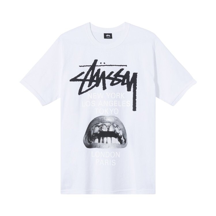 Футболка Stussy x Rick Owens World Tour Collection T-Shirt 'White