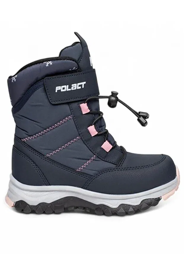 Детские снежные ботинки для девочек с принтом Bluefeet, Navy Blue Pink