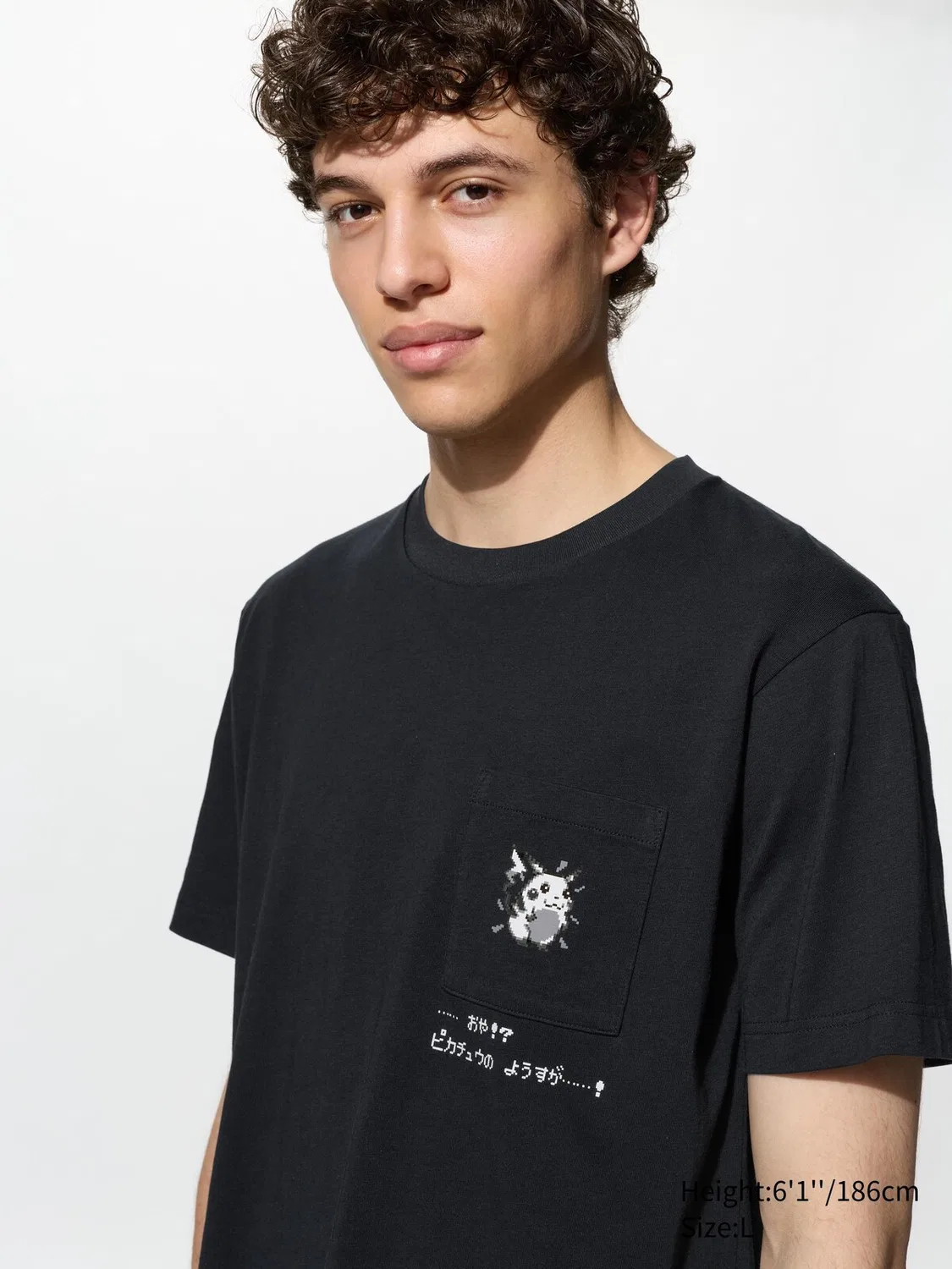 Футболка Uniqlo Pokémon UT, графический принт по мотивам Pokémon, черный