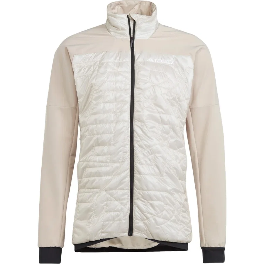 Мужской утепленный гибридный джемпер с капюшоном adidas TERREX Xperior Varilite Hybrid PrimaLoft, Кремовый — фото 3