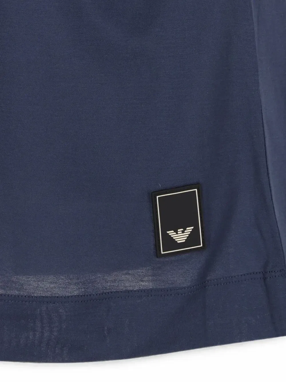 Футболка из джерси из смеси лиоцелла, незаменимая в путешествиях Emporio Armani, синий — фото 4