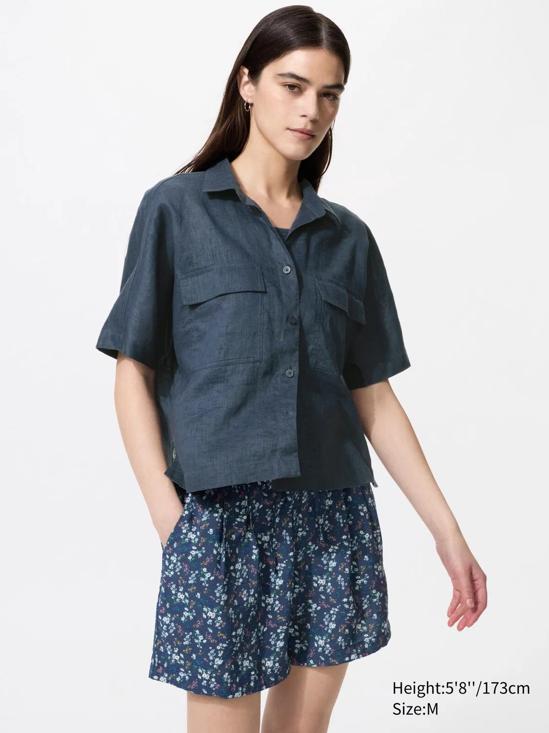 Шорты Uniqlo, свободные с драпировкой