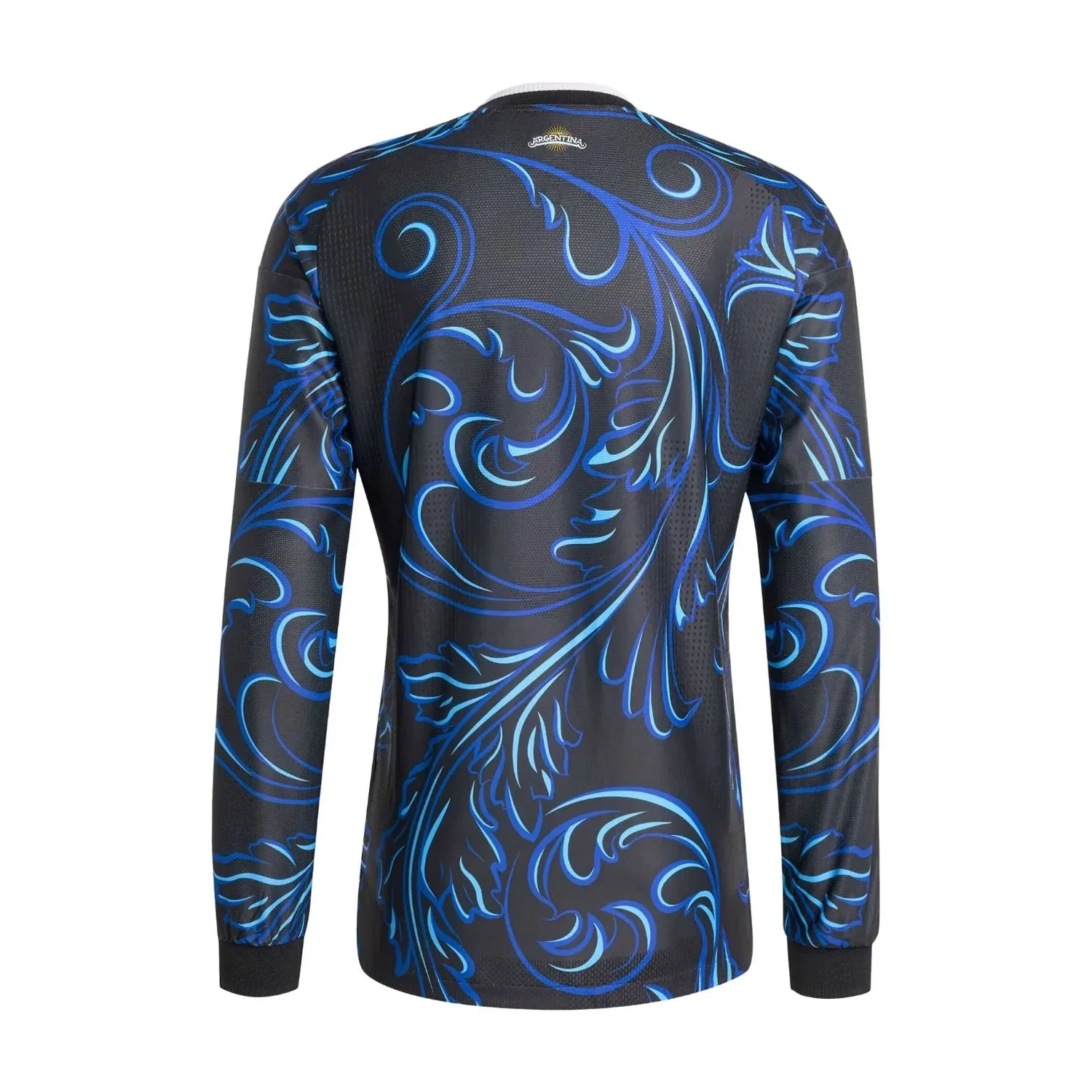 Мужская футболка с длинным рукавом Adidas Argentina 26 Away Authentic Long Sleeve Jersey, черный — фото 2