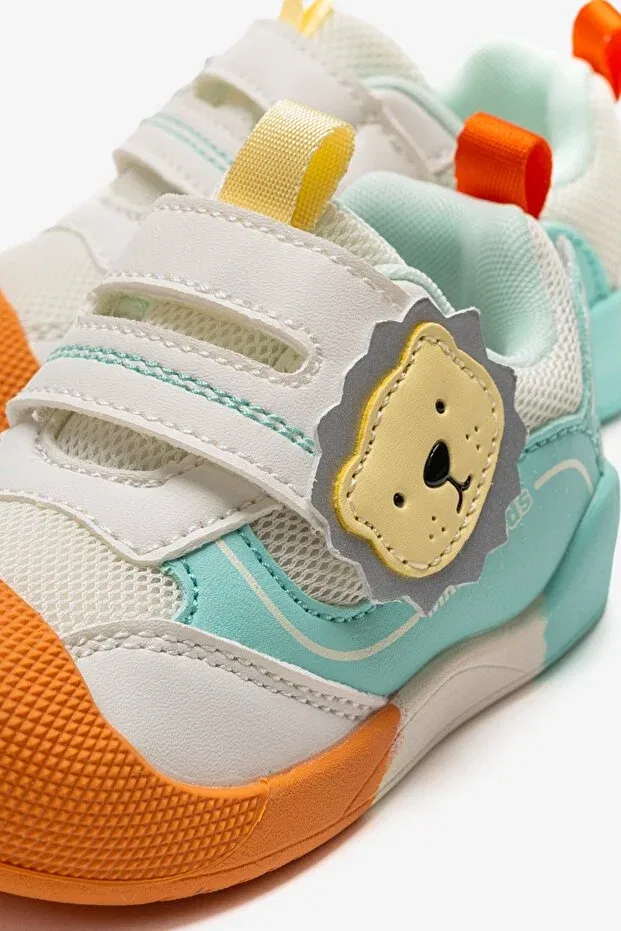 Детские повседневные кроссовки с графическим принтом Marco Kids, White-Orange — фото 2
