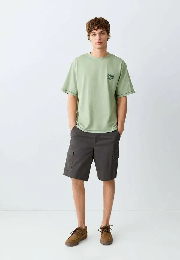 Футболка с принтом для подростков Mango Kids, мятный — фото 2