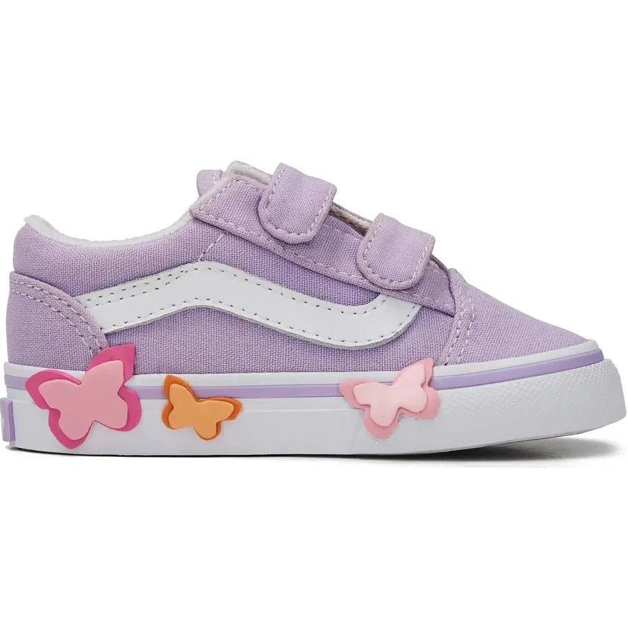 Детские кроссовки Vans Old Skool V Butterfly, Сиреневый