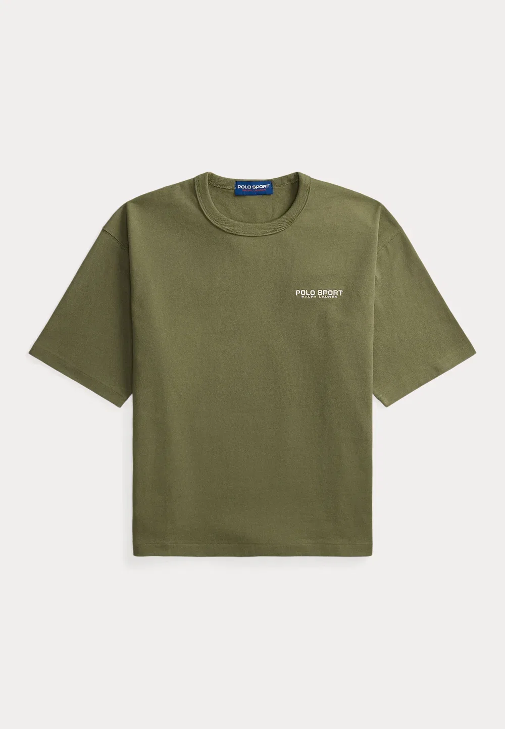 Футболка-Поло свободного кроя, унисекс, с принтом Polo Ralph Lauren, Cruise Olive — фото 4