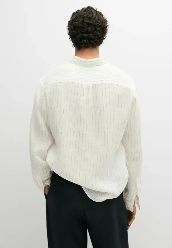 Рубашка из льна Shirt Massimo Dutti, бежевый — фото 3