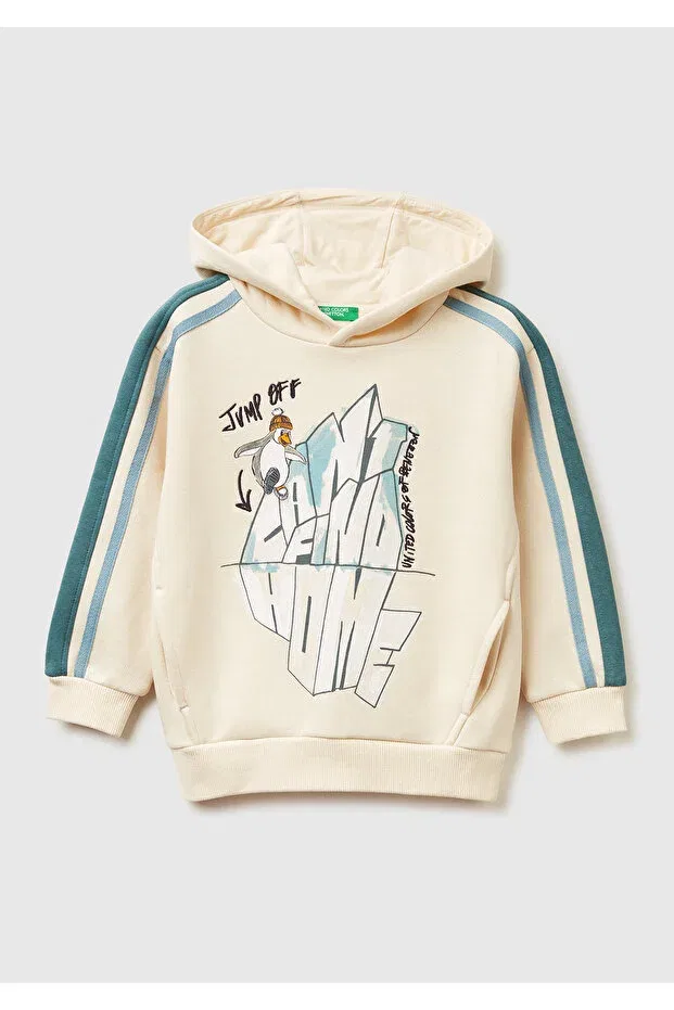 Детская толстовка с принтом United Colors Of Benetton, Nude Color