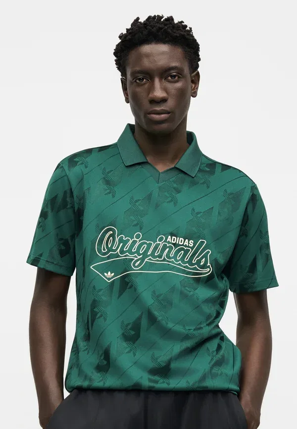 Футболка поло Adidas Originals, зеленый — фото 4