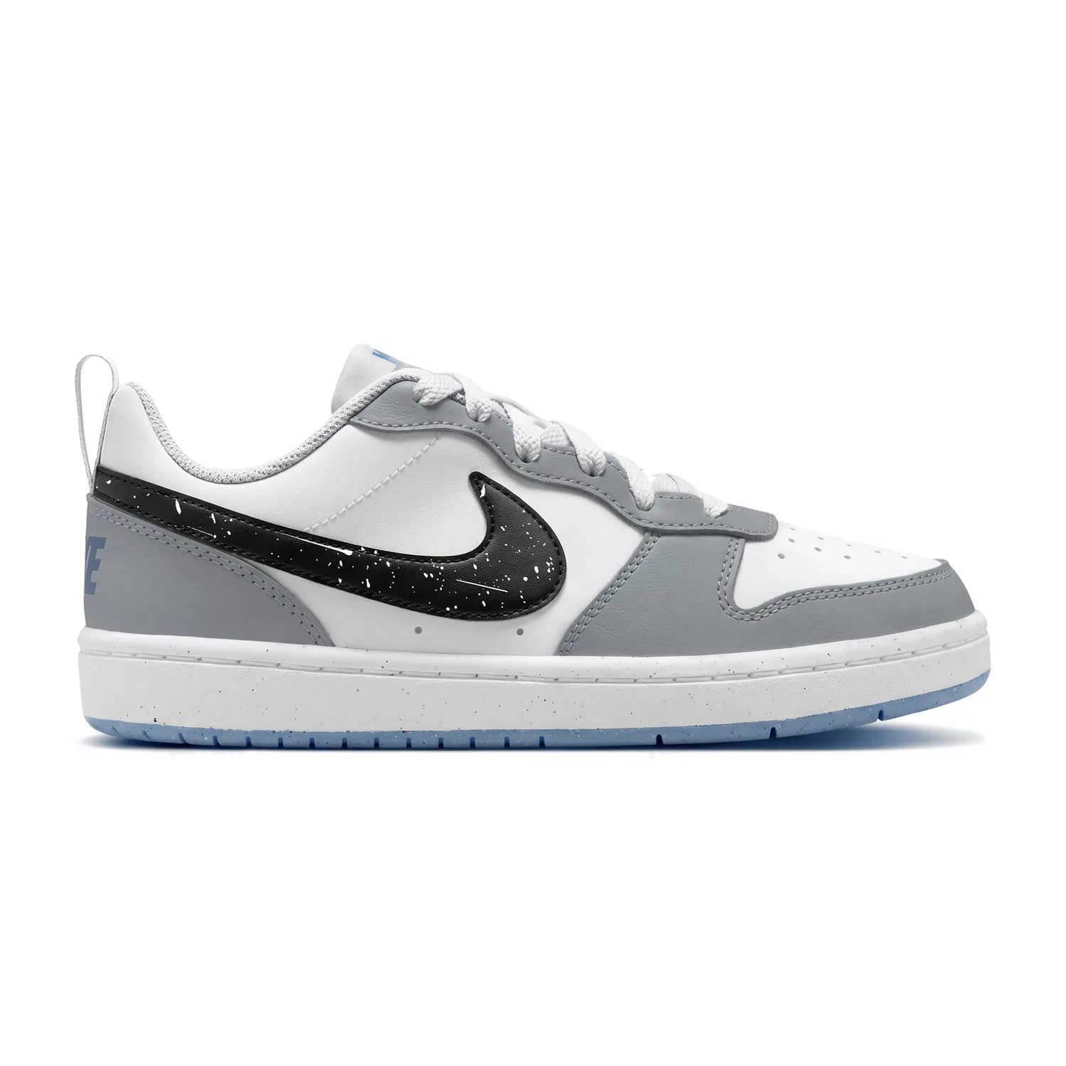Детские скейтбордические кроссовки Nike Court Borough Low Top, White/Blue/Gray — фото 3