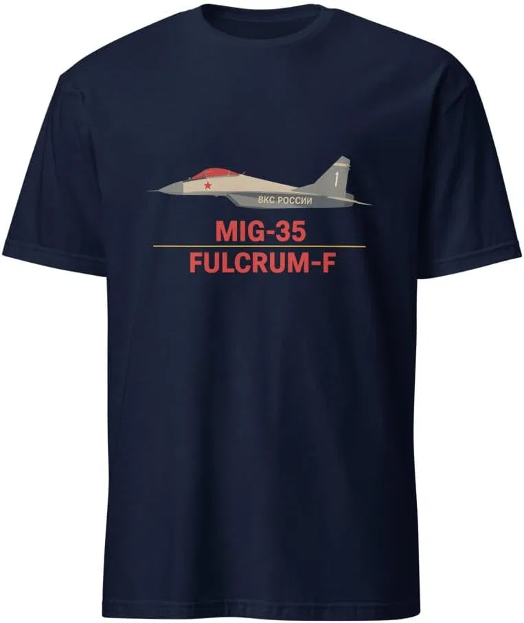 Мужская футболка с МиГ-35 Fulcrum-F, 64000, Navy