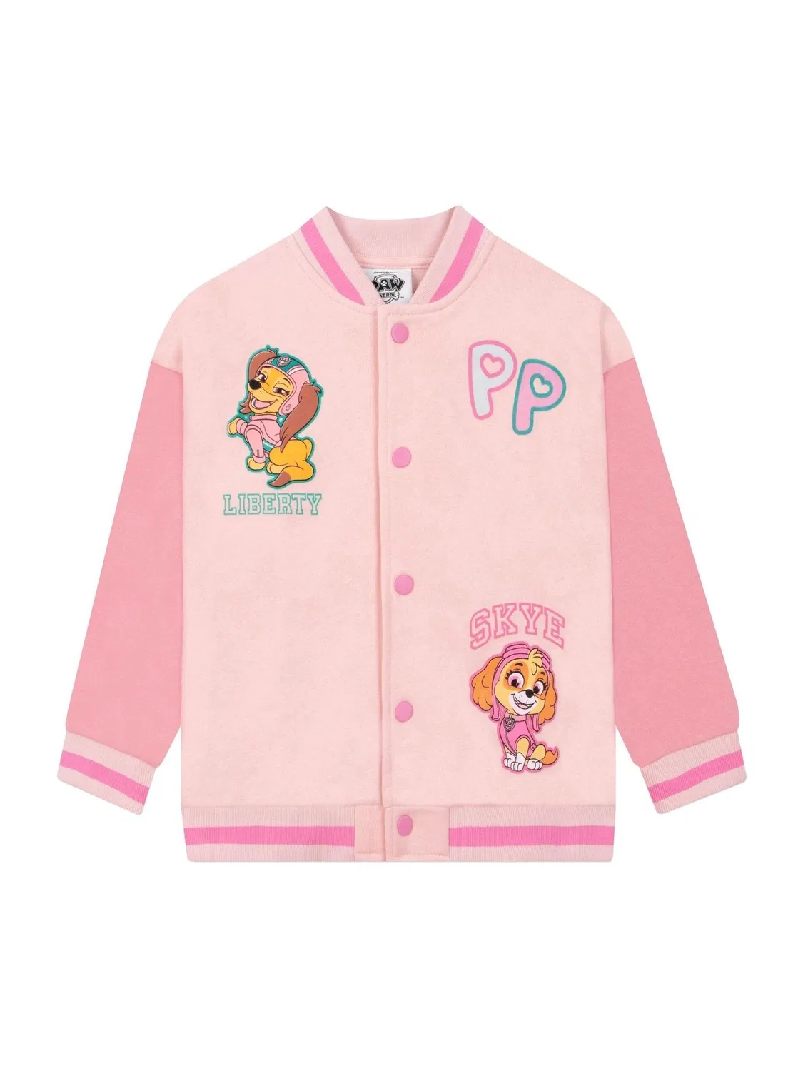 Куртка-бомбер PAW Patrol Letterman Jacket Character, розовый — фото 2